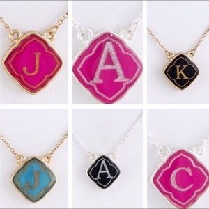Preppy Lil’ Enamel Initial Necklaces,NWT